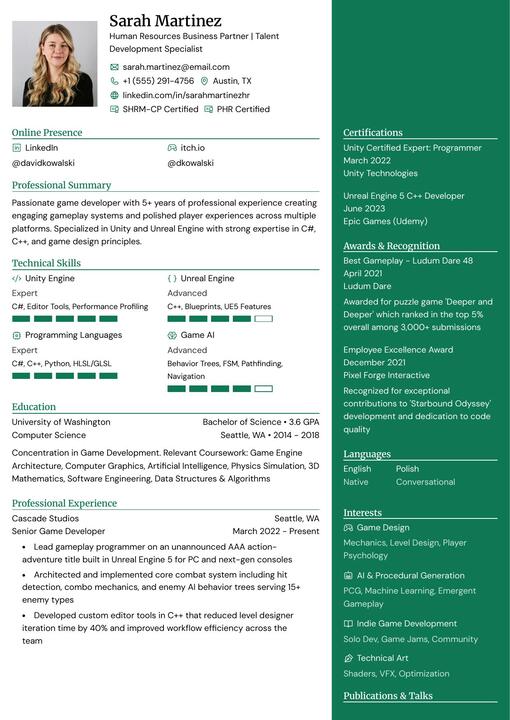 Chikorita resume template