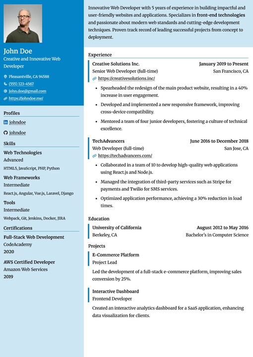 Ditgar resume template